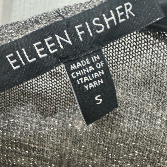 Eileen Fisher Linen Blend Metallic Shrug Size Small - Picture 3 of 5